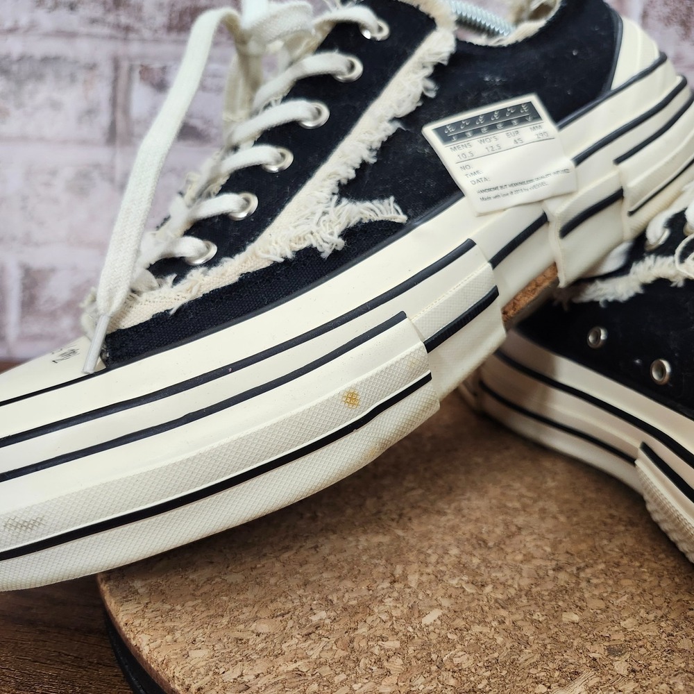 Vessel G.O.P. Low Top Black Sneakers Unisex Size M10.5 W12.5 *Pre-Owned* - Picture 9 of 16